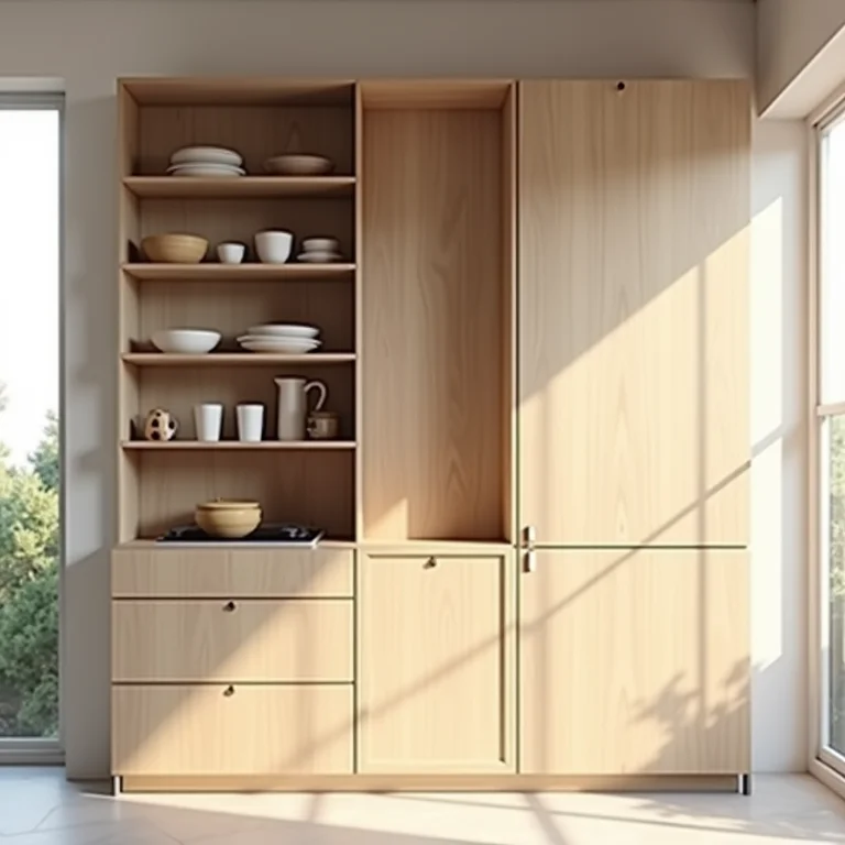 Aproveitamento da altura em armário de cozinha.