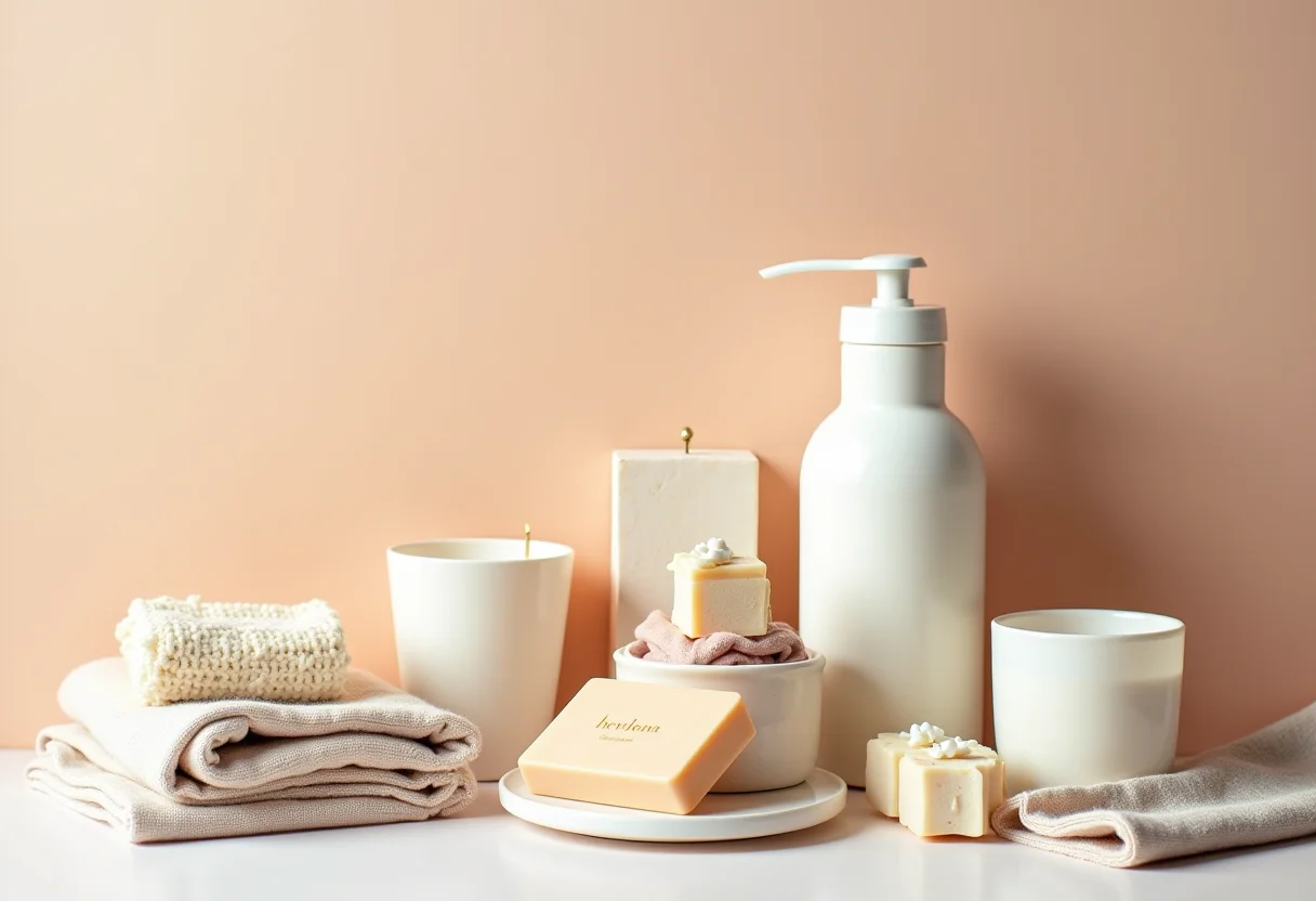 Artesanato diverso em composição flat lay para branding