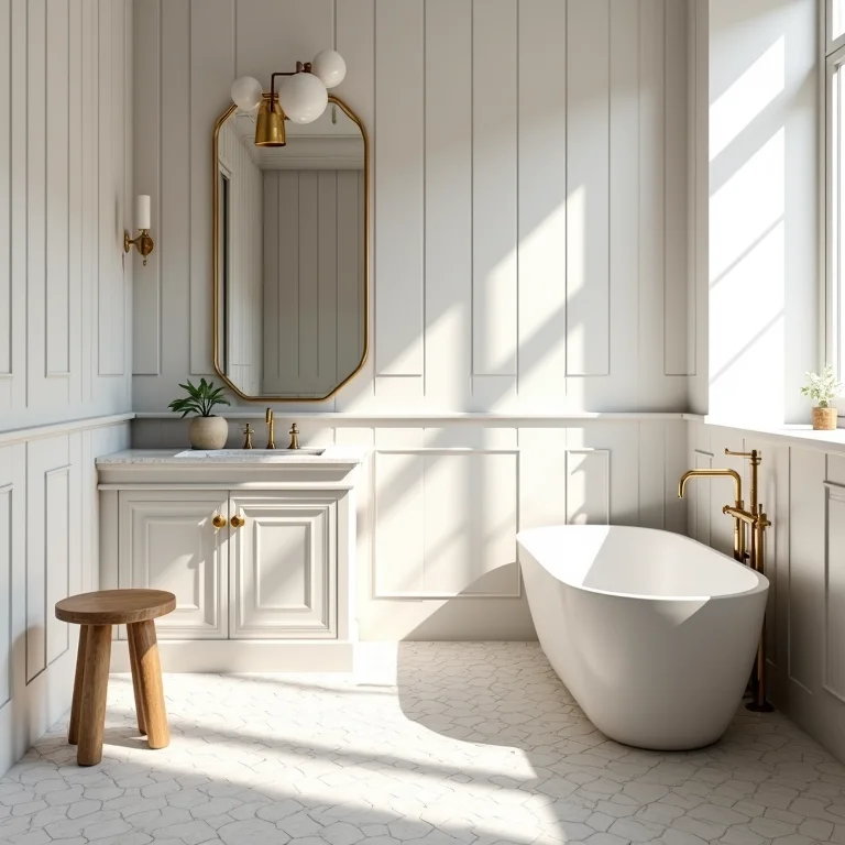 Banheiro com pastilhas de cerâmica