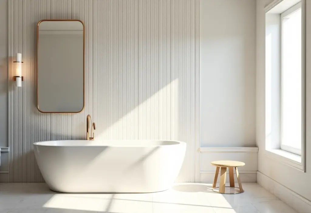 Banheiro sofisticado com pastilhas