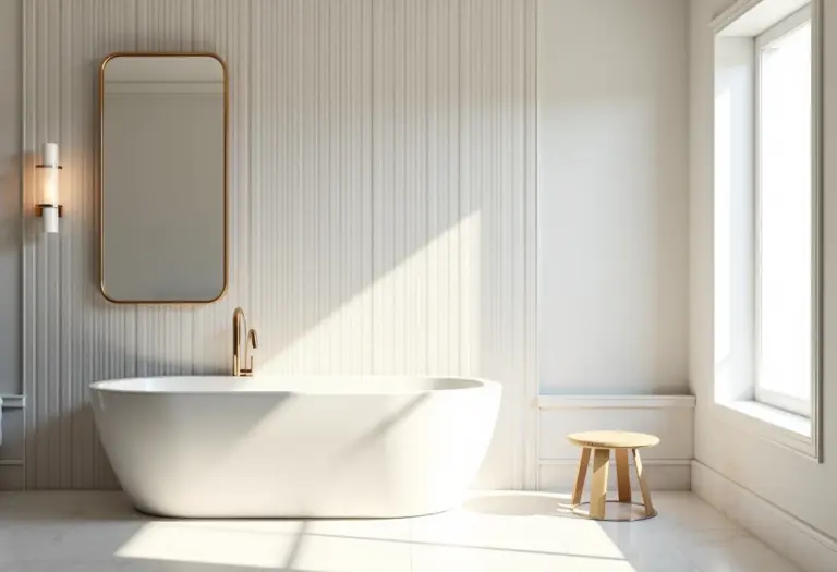 Banheiro sofisticado com pastilhas