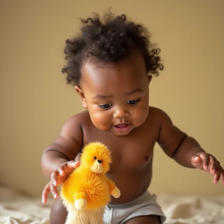 Bebê fortalecendo os músculos para sentar