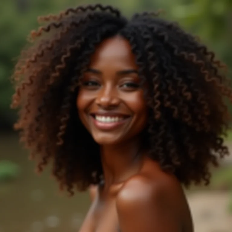 Cabelo acaju com nuances sutis realçando a cor natural