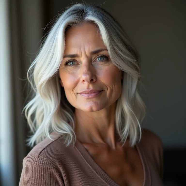 Cabelo acaju disfarçando fios brancos