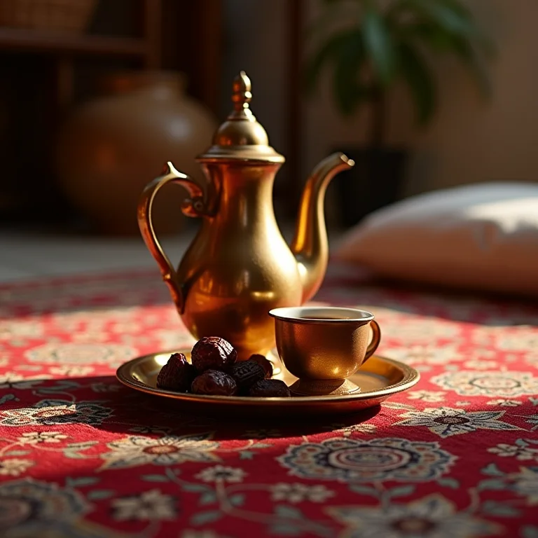 Café e tâmaras tradicionais de Omã