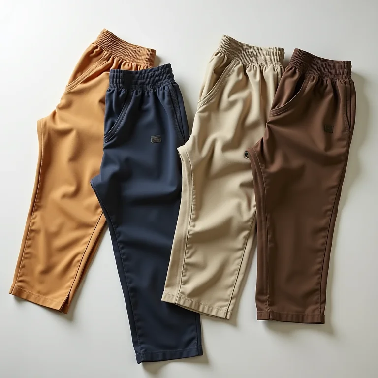 Calças das marcas [Nome da Marca 1] e [Nome da Marca 2] em destaque