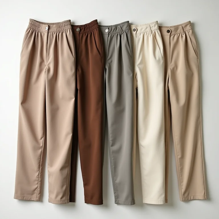 Calças de cintura alta em diferentes estilos e materiais