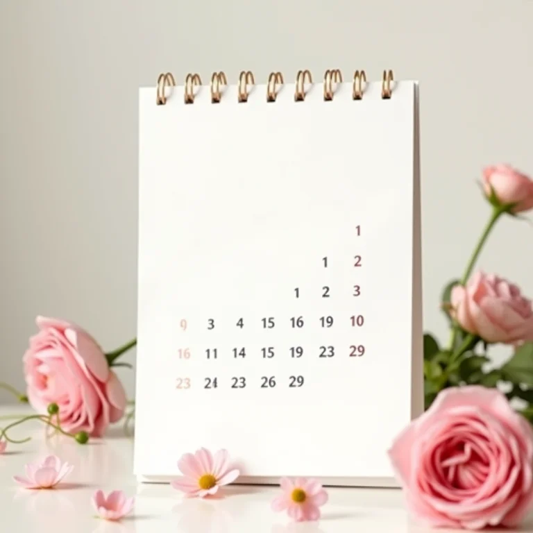 Calendário minimalista com datas importantes