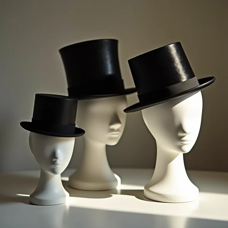 Cartolas de diferentes tamanhos e formatos