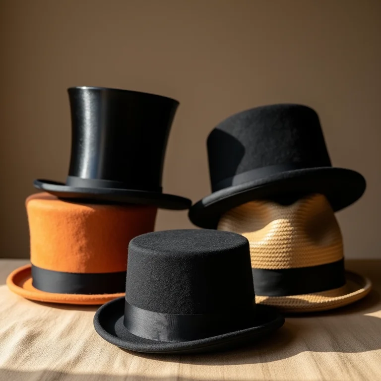 Cartolas feitas de diferentes materiais