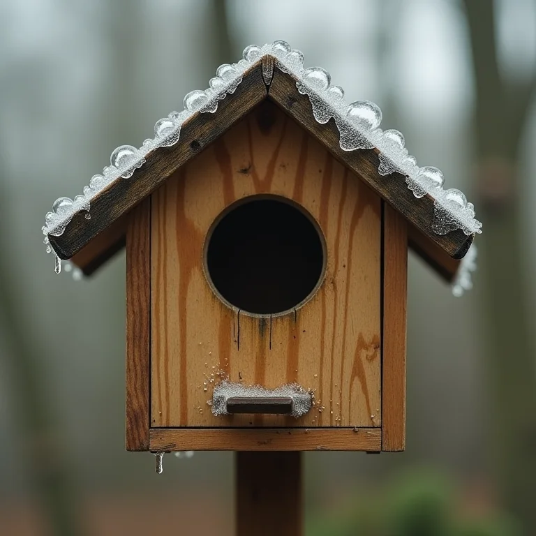Casa de passarinho com má ventilação e umidade.