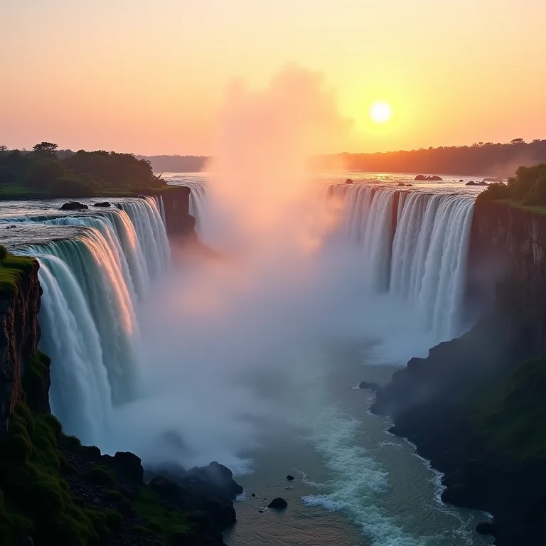 Cataratas do Iguaçu ao pôr do sol
