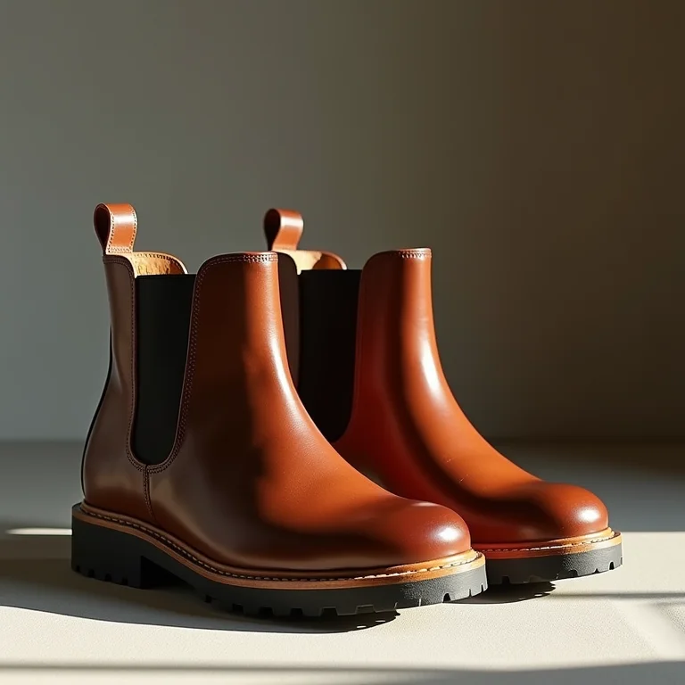 Chelsea boots com saltos alto, baixo e tratorado
