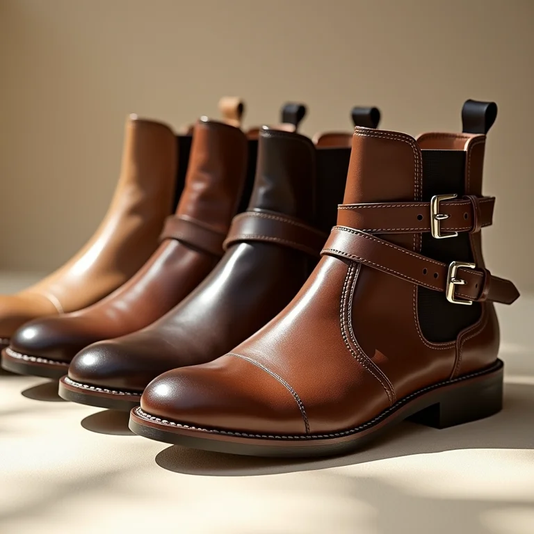 Chelsea boots lisas, com fivelas e estampadas