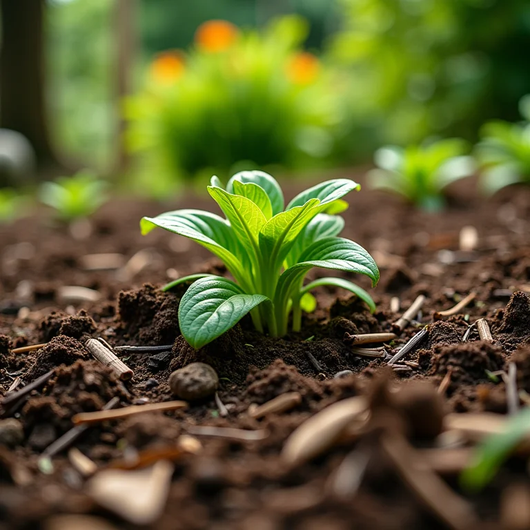 Cobertura com materiais orgânicos para proteger a horta
