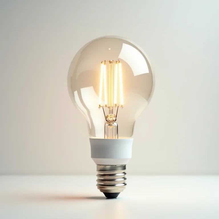 Comparativo entre lâmpada incandescente e LED para luminárias.