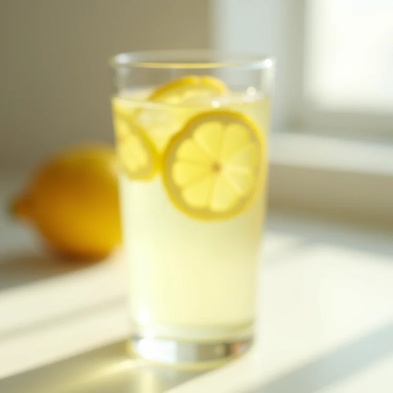 Copo de água com limão