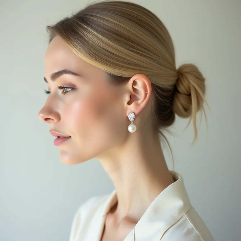 Coque meio preso com volume elegante