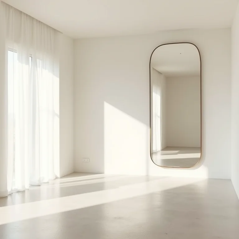 Cores claras e espelhos para ampliar o quarto