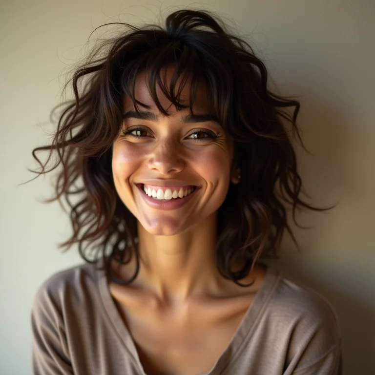 Corte Shag Hair despojado e moderno