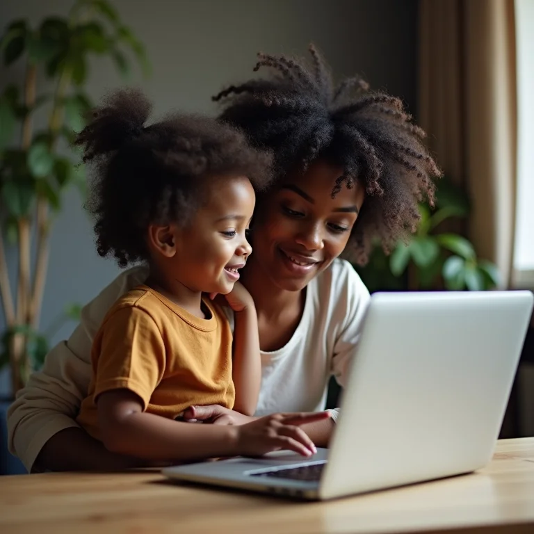 Criança chamando a atenção da mãe.