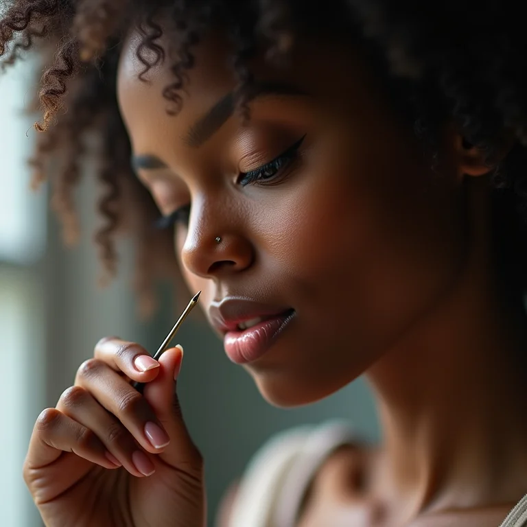 Criando fios individuais de cabelo de biscuit.