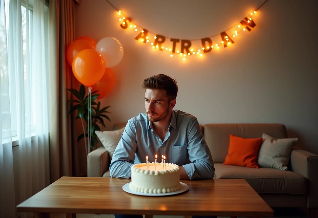 Decoração de aniversário masculina simples e elegante.