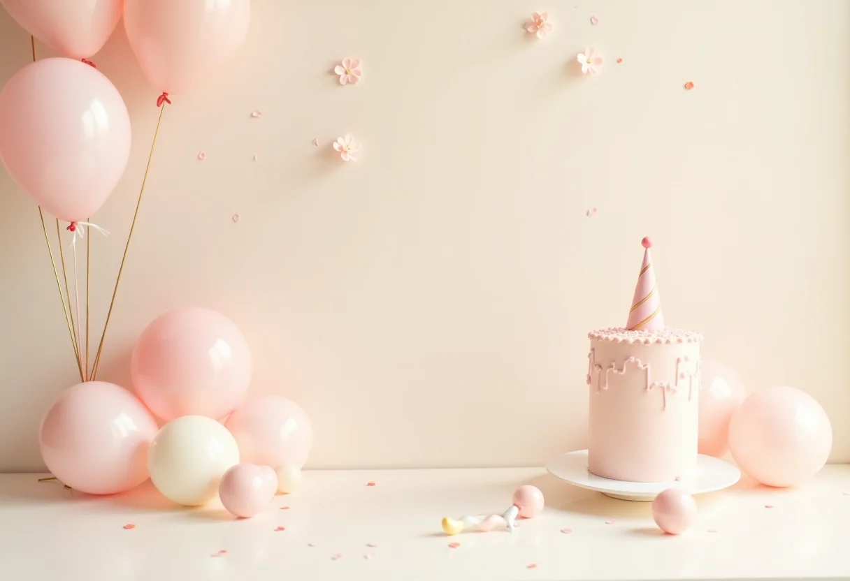 Decoração de festa de 1 ano simples e charmosa