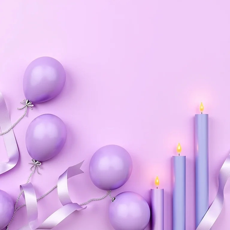 Decoração lilás para festa.