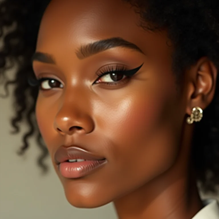 Delineado gatinho clássico em maquiagem