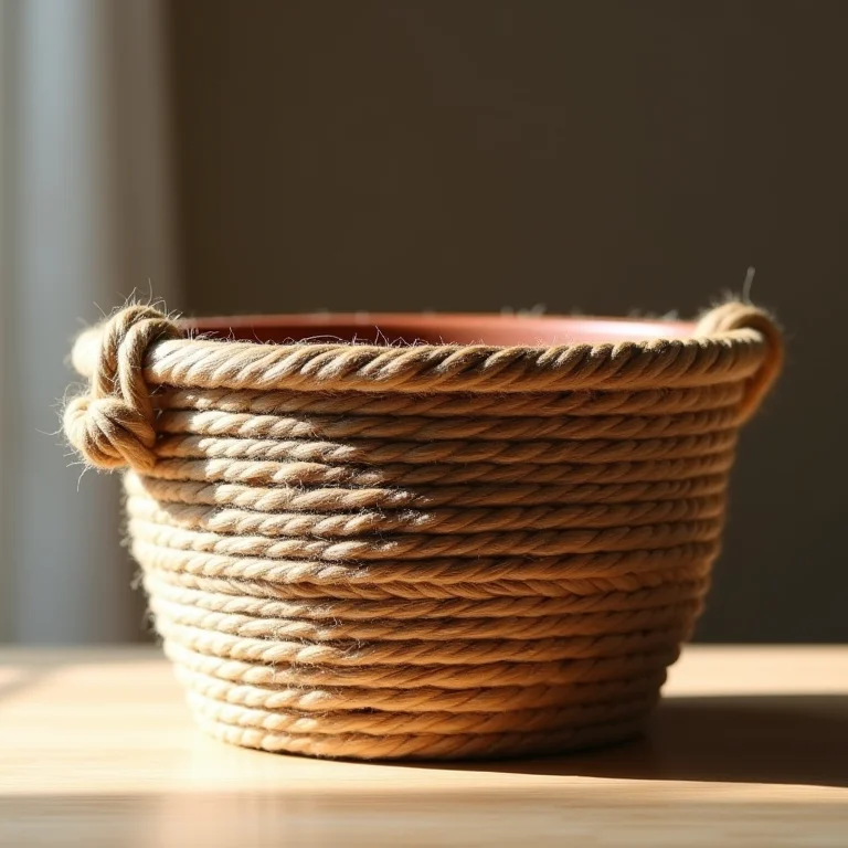 Descanso de panela feito com barbante ou sisal