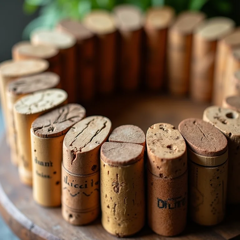 Descanso de panela feito com rolhas de vinho