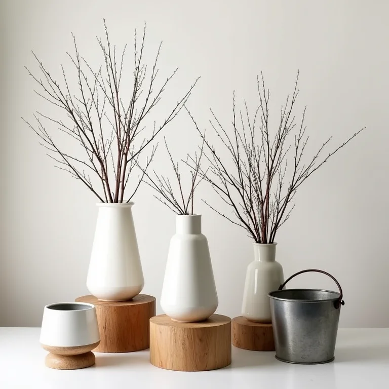 Diferentes bases para árvore de galhos secos