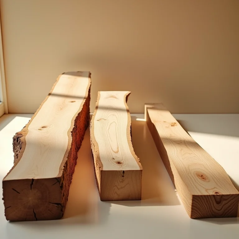 Diferentes tipos de madeira para pirografia: basswood, birch, poplar.