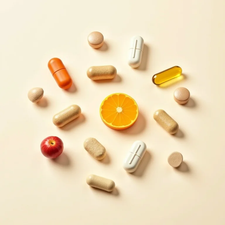 Disposição de diferentes suplementos vitamínicos.