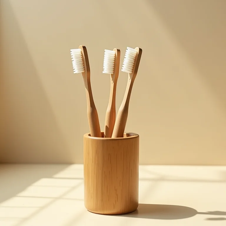 Escovas de dente de bambu para um sorriso sustentável