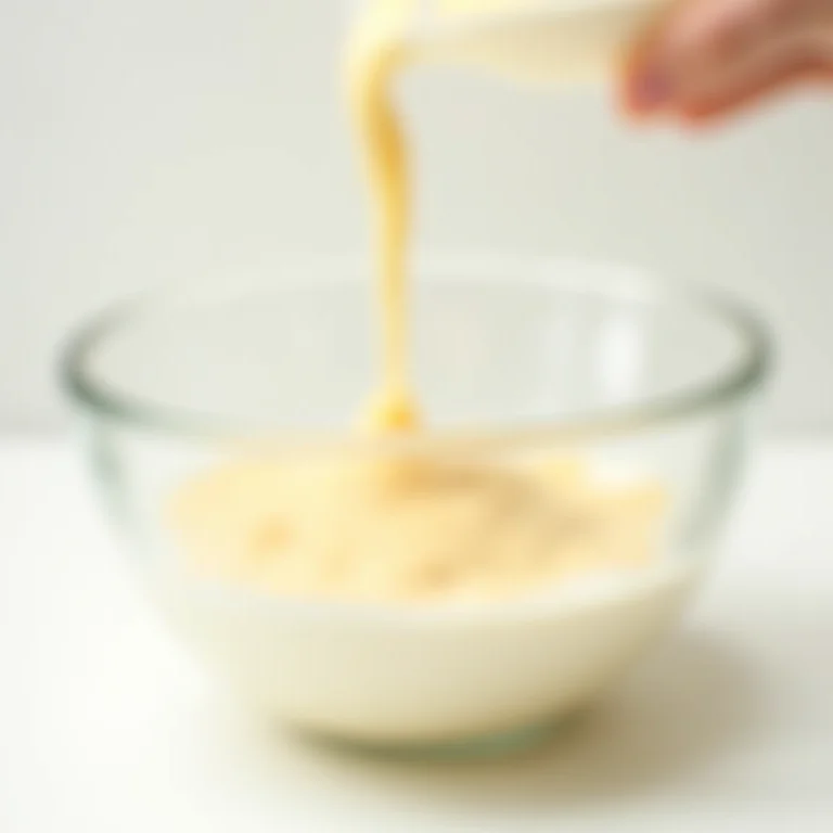 Esfoliante de fubá e leite sendo preparado