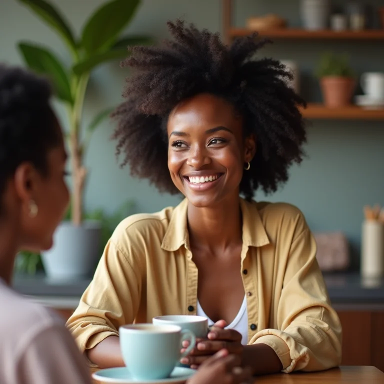 Especialista dando dicas de moda para amiga