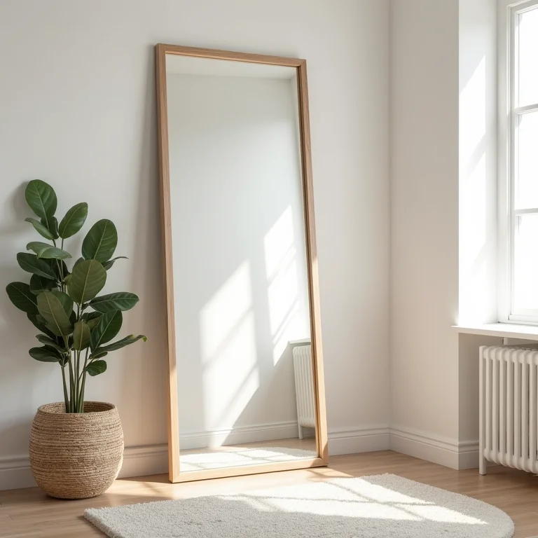 Espelho como truque para ampliar visualmente um quarto de bebê pequeno