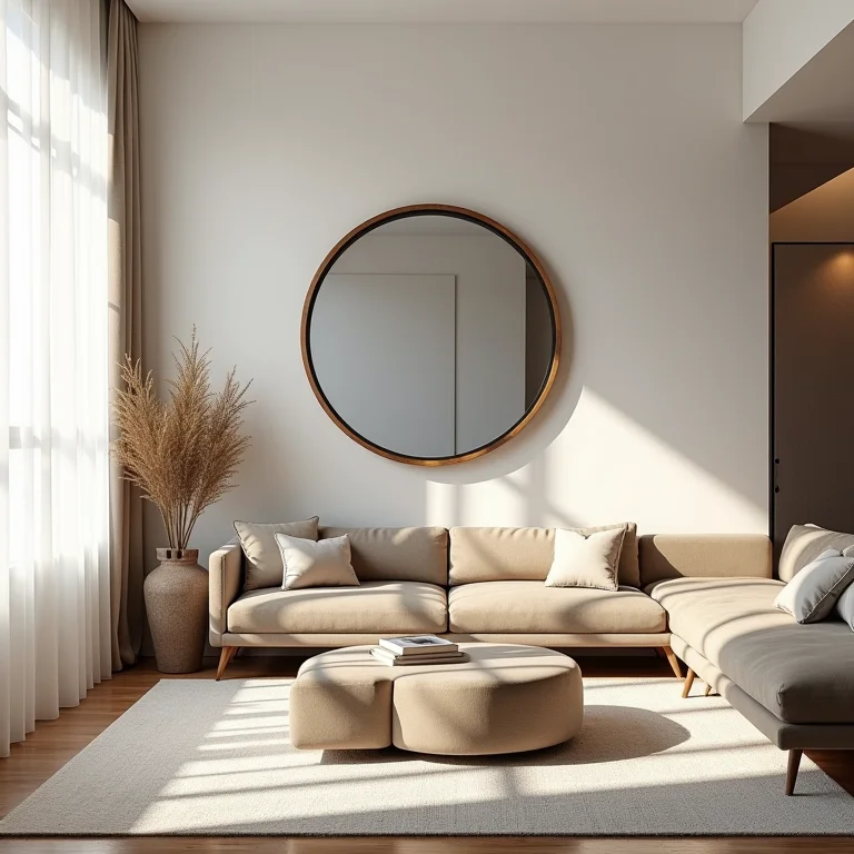 Espelho que não combina com o estilo da sala