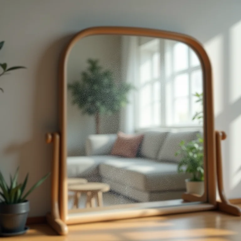 Espelho sujo na sala