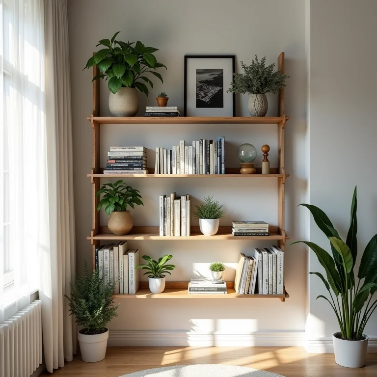 Estante vertical para apartamento pequeno