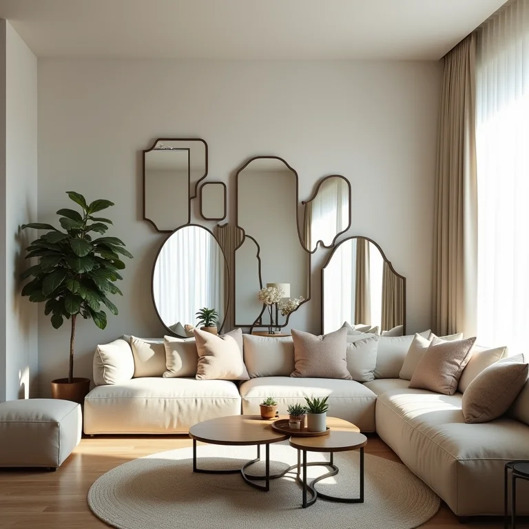 Excesso de espelhos na sala