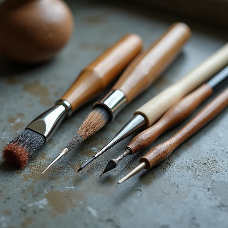 Ferramentas essenciais para modelagem de cabelo de biscuit.