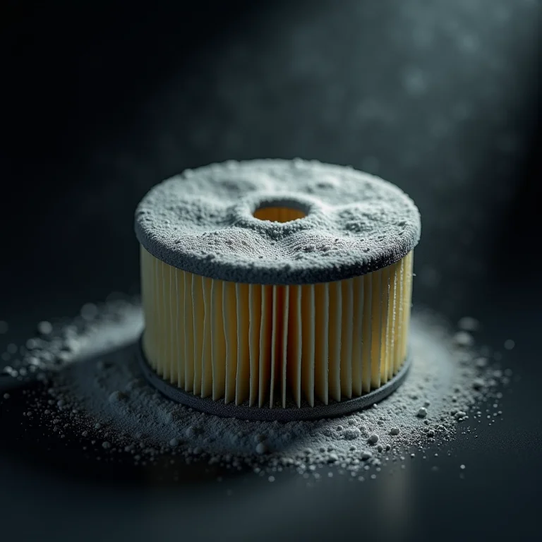 Filtro de ar condicionado sujo e empoeirado.