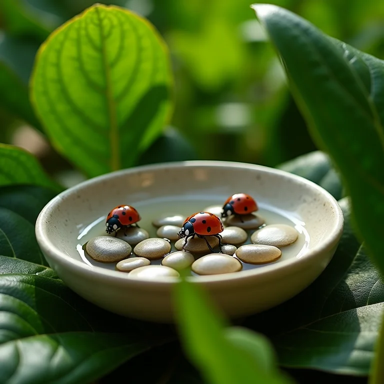 Fonte de água para joaninhas.