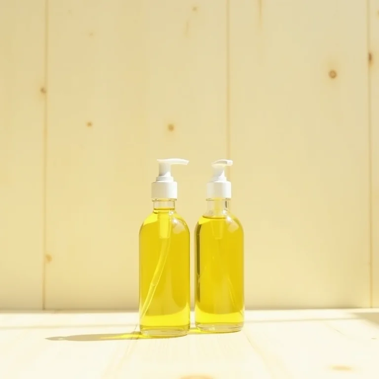 Frascos de óleos naturais para tratamento capilar