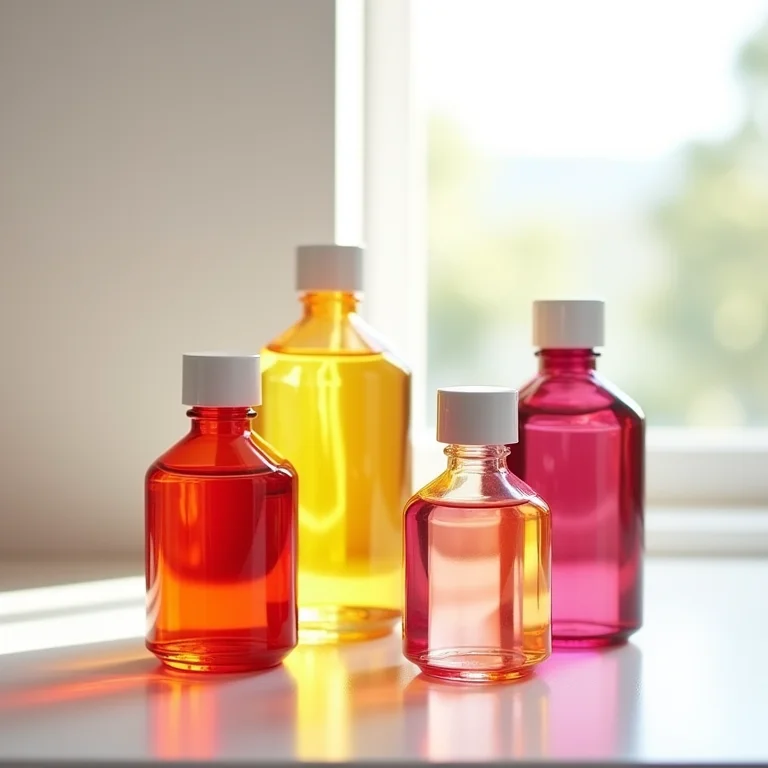 Frascos de verniz vitral True Colors com peças de arte em vidro