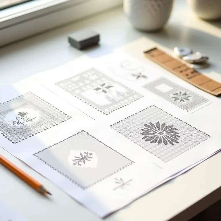 Gráficos de ponto cruz impressos em papel