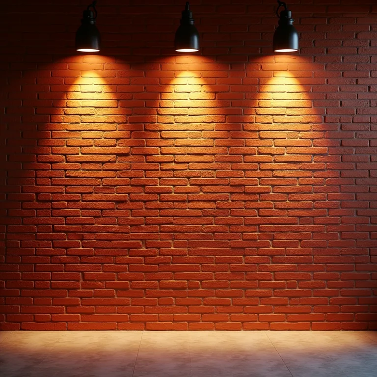 Iluminação adequada para parede de tijolinhos
